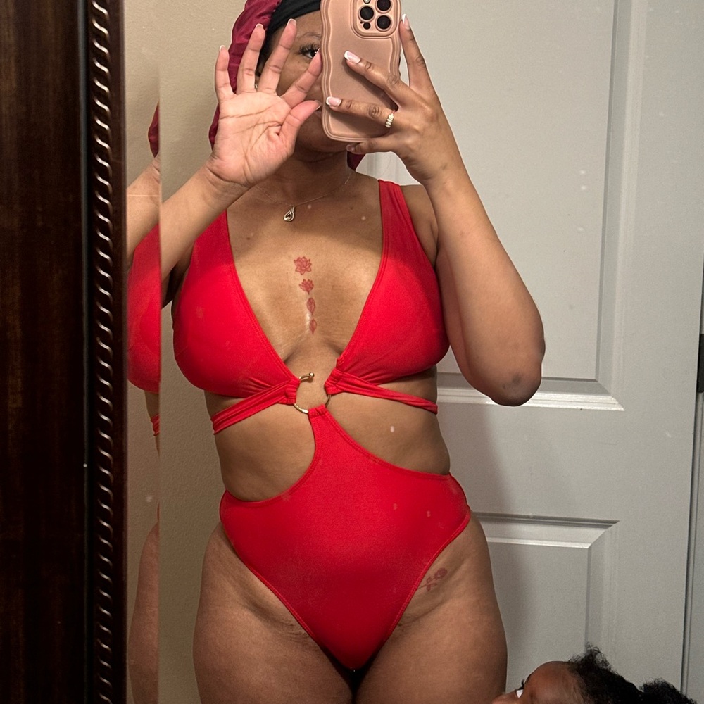 Red One-Piece Swimsuit